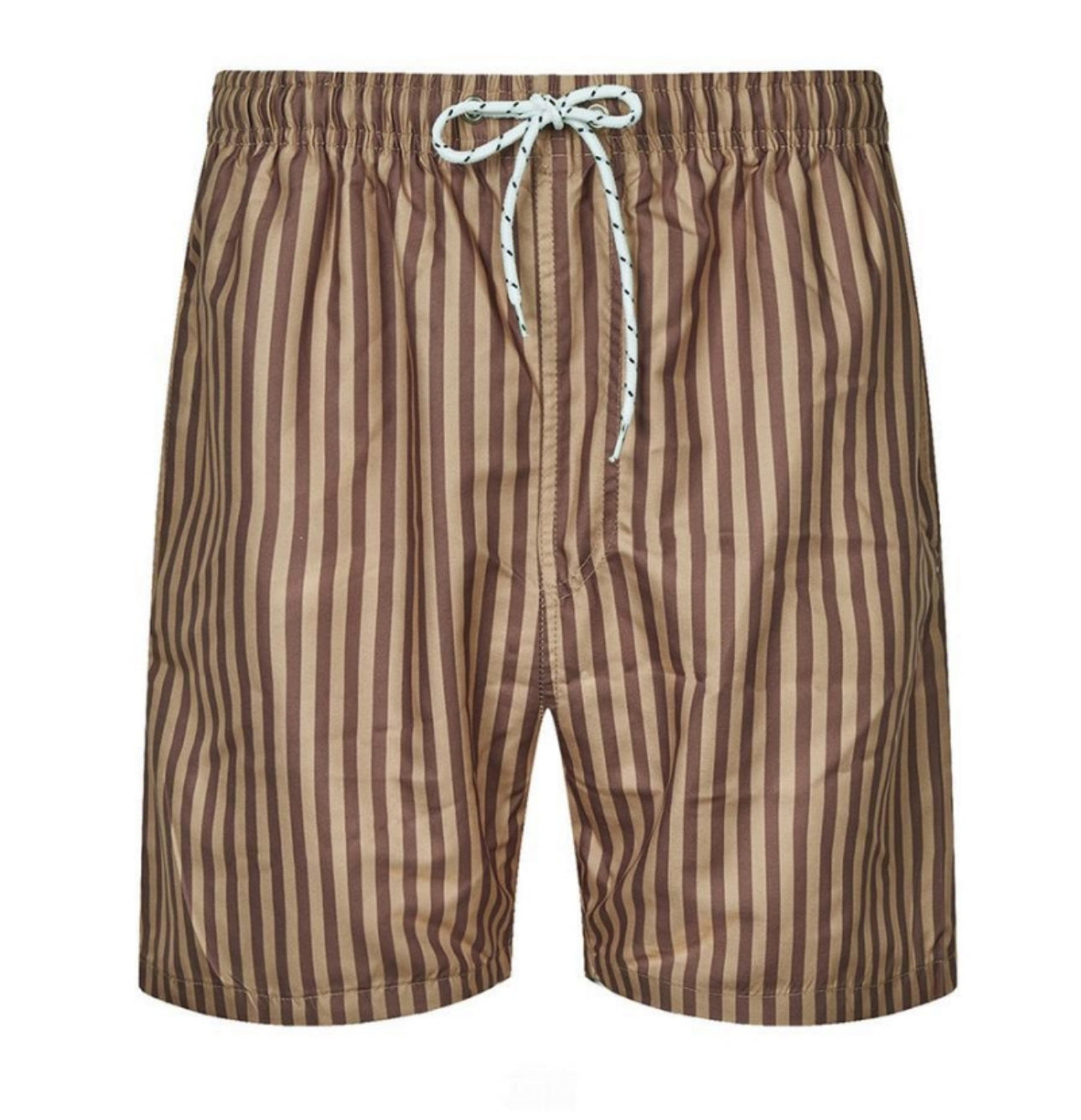 Brown Striped Men's Swimsuit